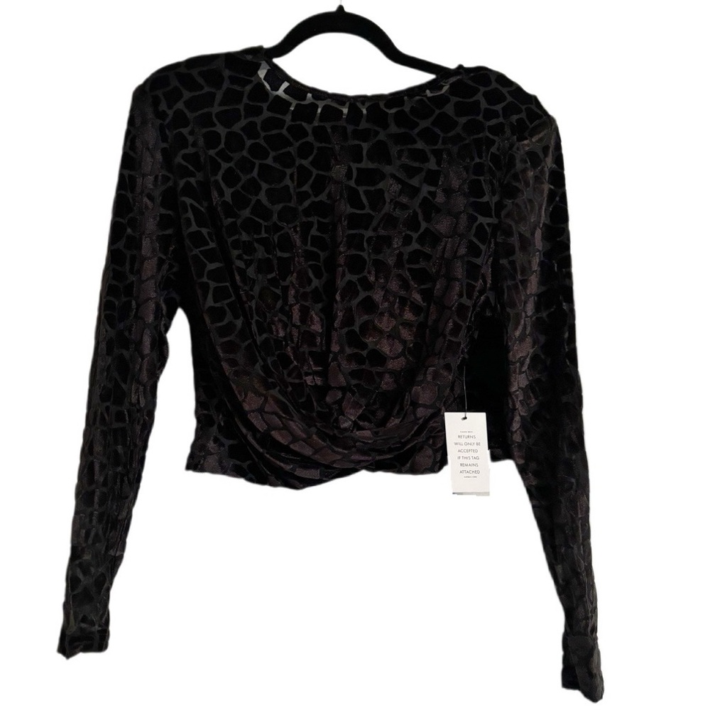 ELOQUII Two Piece Black Velvet Animal Print Set